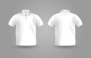 3d T-Shirt Polo spotten oben Vorlage vektor