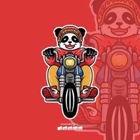 panda ridning illustration vektor