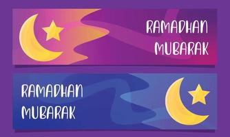 färgrik ramadan mubarak baner vektor