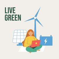 Leben Grün Hintergrund. Ökologie. Welt Gesundheit Tag. vektor