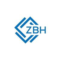 zbh teknologi brev logotyp design på vit bakgrund. zbh kreativ initialer teknologi brev logotyp begrepp. zbh teknologi brev design. vektor