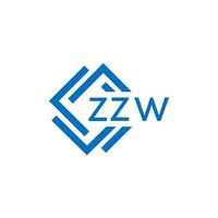 zzw teknologi brev logotyp design på vit bakgrund. zzw kreativ initialer teknologi brev logotyp begrepp. zzw teknologi brev design. vektor