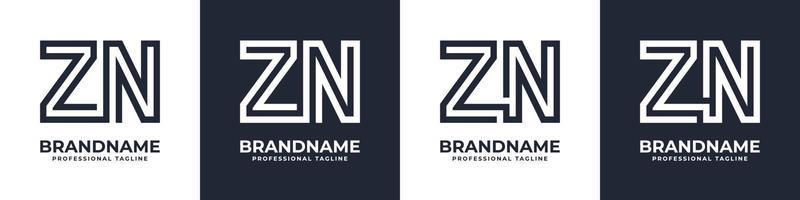 enkel nz monogram logotyp, lämplig för några företag med nz eller zn första. vektor