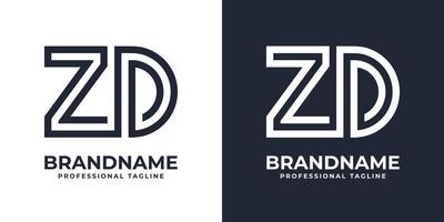 enkel zd monogram logotyp, lämplig för några företag med zd eller dz första. vektor