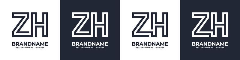 einfach zh Monogramm Logo, geeignet zum irgendein Geschäft mit zh oder hz Initial. vektor