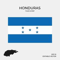 honduras karte und flagge vektor