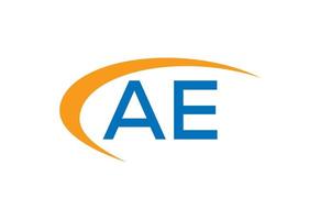 inledande ae-ea brev logotyp design, vektor illustration