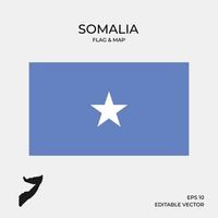 Somalia Karte und Flagge vektor