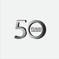 Modernes Stempelsiegel zum 50-jährigen Jubiläum für Geburtstags-Hochzeitsfeier vektor