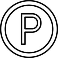 Parkplatz-Vektor-Symbol vektor