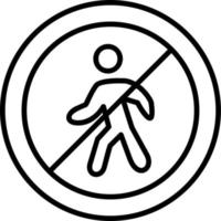 Nein Eintrag zum Fußgänger Vektor Symbol