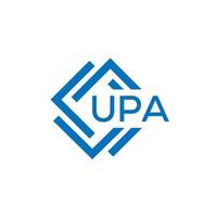 upa Technologie Brief Logo Design auf Weiß Hintergrund. upa kreativ Initialen Technologie Brief Logo Konzept. upa Technologie Brief Design. vektor