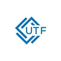 utf Technologie Brief Logo Design auf Weiß Hintergrund. utf kreativ Initialen Technologie Brief Logo Konzept. utf Technologie Brief Design. vektor