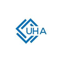 uha teknologi brev logotyp design på vit bakgrund. uha kreativ initialer teknologi brev logotyp begrepp. uha teknologi brev design. vektor