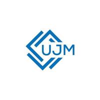 ujm teknologi brev logotyp design på vit bakgrund. ujm kreativ initialer teknologi brev logotyp begrepp. ujm teknologi brev design. vektor