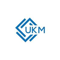 ukm teknologi brev logotyp design på vit bakgrund. ukm kreativ initialer teknologi brev logotyp begrepp. ukm teknologi brev design. vektor