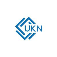 ukn Technologie Brief Logo Design auf Weiß Hintergrund. ukn kreativ Initialen Technologie Brief Logo Konzept. ukn Technologie Brief Design. vektor