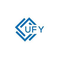 ufy Technologie Brief Logo Design auf Weiß Hintergrund. ufy kreativ Initialen Technologie Brief Logo Konzept. ufy Technologie Brief Design. vektor