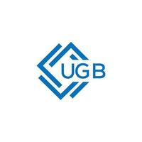 ugb Technologie Brief Logo Design auf Weiß Hintergrund. ugb kreativ Initialen Technologie Brief Logo Konzept. ugb Technologie Brief Design. vektor