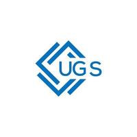 ugs teknologi brev logotyp design på vit bakgrund. ugs kreativ initialer teknologi brev logotyp begrepp. ugs teknologi brev design. vektor