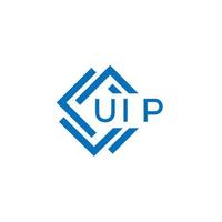 uip Technologie Brief Logo Design auf Weiß Hintergrund. uip kreativ Initialen Technologie Brief Logo Konzept. uip Technologie Brief Design. vektor