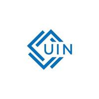 uin teknologi brev logotyp design på vit bakgrund. uin kreativ initialer teknologi brev logotyp begrepp. uin teknologi brev design. vektor