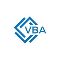 vba teknologi brev logotyp design på vit bakgrund. vba kreativ initialer teknologi brev logotyp begrepp. vba teknologi brev design. vektor