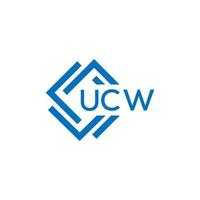 ucw teknologi brev logotyp design på vit bakgrund. ucw kreativ initialer teknologi brev logotyp begrepp. ucw teknologi brev design. vektor