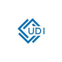 udi Technologie Brief Logo Design auf Weiß Hintergrund. udi kreativ Initialen Technologie Brief Logo Konzept. udi Technologie Brief Design. vektor