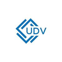 udv teknologi brev logotyp design på vit bakgrund. udv kreativ initialer teknologi brev logotyp begrepp. udv teknologi brev design. vektor