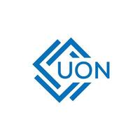 uon teknologi brev logotyp design på vit bakgrund. uon kreativ initialer teknologi brev logotyp begrepp. uon teknologi brev design. vektor