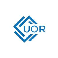 uor teknologi brev logotyp design på vit bakgrund. uor kreativ initialer teknologi brev logotyp begrepp. uor teknologi brev design. vektor