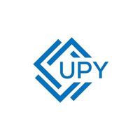 upy Technologie Brief Logo Design auf Weiß Hintergrund. upy kreativ Initialen Technologie Brief Logo Konzept. upy Technologie Brief Design. vektor