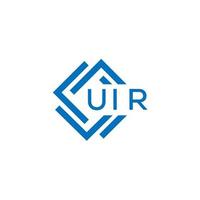 uir Technologie Brief Logo Design auf Weiß Hintergrund. uir kreativ Initialen Technologie Brief Logo Konzept. uir Technologie Brief Design. vektor