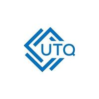 utq Technologie Brief Logo Design auf Weiß Hintergrund. utq kreativ Initialen Technologie Brief Logo Konzept. utq Technologie Brief Design. vektor