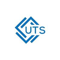 uts Technologie Brief Logo Design auf Weiß Hintergrund. uts kreativ Initialen Technologie Brief Logo Konzept. uts Technologie Brief Design. vektor