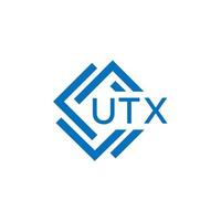 utx Technologie Brief Logo Design auf Weiß Hintergrund. utx kreativ Initialen Technologie Brief Logo Konzept. utx Technologie Brief Design. vektor