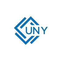 uny Technologie Brief Logo Design auf Weiß Hintergrund. uny kreativ Initialen Technologie Brief Logo Konzept. uny Technologie Brief Design. vektor