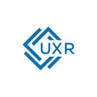 uxr Technologie Brief Logo Design auf Weiß Hintergrund. uxr kreativ Initialen Technologie Brief Logo Konzept. uxr Technologie Brief Design. vektor
