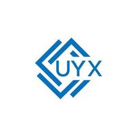 uyx Technologie Brief Logo Design auf Weiß Hintergrund. uyx kreativ Initialen Technologie Brief Logo Konzept. uyx Technologie Brief Design. vektor