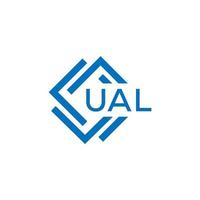 ual teknologi brev logotyp design på vit bakgrund. ual kreativ initialer teknologi brev logotyp begrepp. ual teknologi brev design. vektor