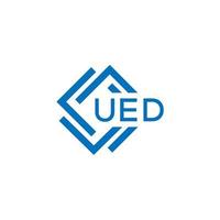 ued teknologi brev logotyp design på vit bakgrund. ued kreativ initialer teknologi brev logotyp begrepp. ued teknologi brev design. vektor