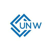 unw teknologi brev logotyp design på vit bakgrund. unw kreativ initialer teknologi brev logotyp begrepp. unw teknologi brev design. vektor