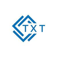 TXT Technologie Brief Logo Design auf Weiß Hintergrund. TXT kreativ Initialen Technologie Brief Logo Konzept. TXT Technologie Brief Design. vektor