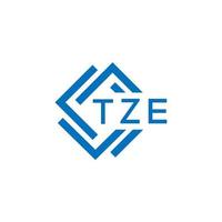 tze Technologie Brief Logo Design auf Weiß Hintergrund. tze kreativ Initialen Technologie Brief Logo Konzept. tze Technologie Brief Design. vektor