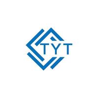 Tyt teknologi brev logotyp design på vit bakgrund. Tyt kreativ initialer teknologi brev logotyp begrepp. Tyt teknologi brev design. vektor