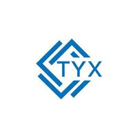 tyx teknologi brev logotyp design på vit bakgrund. tyx kreativ initialer teknologi brev logotyp begrepp. tyx teknologi brev design. vektor