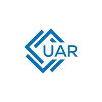 uar Technologie Brief Logo Design auf Weiß Hintergrund. uar kreativ Initialen Technologie Brief Logo Konzept. uar Technologie Brief Design. vektor