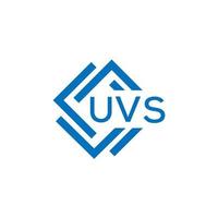 UVS Technologie Brief Logo Design auf Weiß Hintergrund. UVS kreativ Initialen Technologie Brief Logo Konzept. UVS Technologie Brief Design. vektor