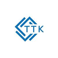 ttk Technologie Brief Logo Design auf Weiß Hintergrund. ttk kreativ Initialen Technologie Brief Logo Konzept. ttk Technologie Brief Design. vektor